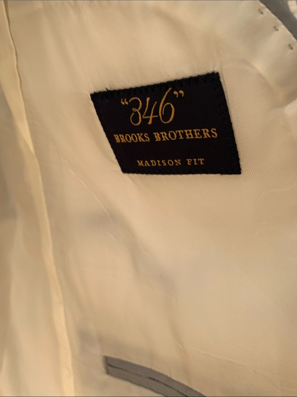 Men's Cream Seersucker Blazer - Classic Lightweight Sport Coat, Brooks Brothers - Picture 4 of 10